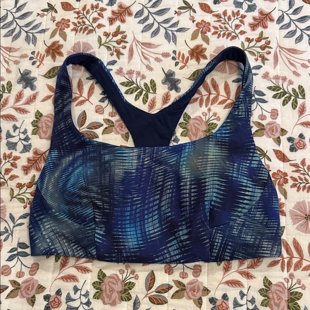 Lululemon Blue Patterned Sports Bra